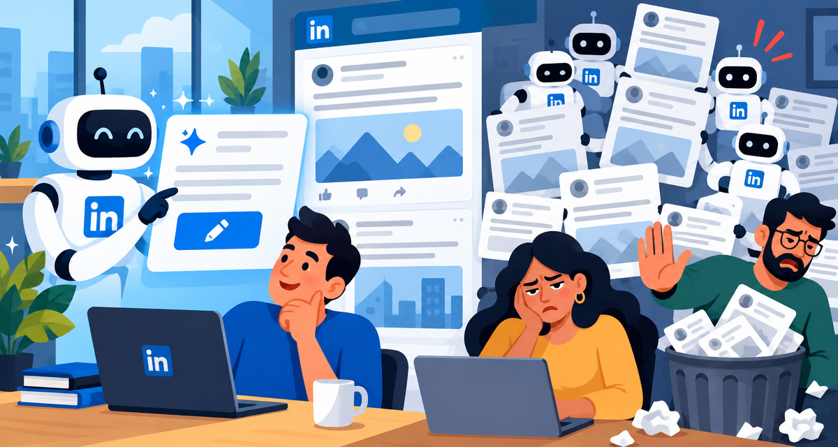 LinkedIn AI Slop: The Awkward Journey From “Write With AI” to “Please Stop”
